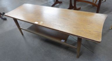 A Fyne Ladye teak coffee table, designed by Richard Hornby and retailed by Heals