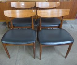 A set of four G-Plan Danish Design teak dining chairs, designed by Ib Kofod Larsen