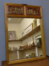 A Chinese gilt framed mirror