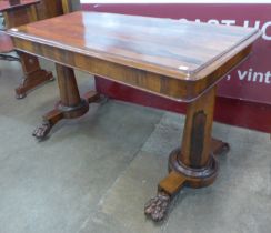 A George IV rosewood library table