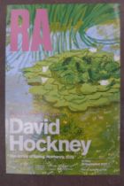 David Hockney Royal Academy exhibition poster, The Arrival of Spring, 2020, 20 x 30", unframed