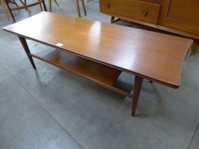 A Fyne Ladye afromosia coffee table, designed by Richard Hornby and retailed by Heals