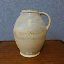 A large studio pottery stoneware jug