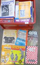 Football memorabilia; a large box of Nottingham Forest away programmes, 1970 onwards