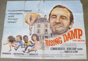 A full size colour original film poster of Rising Damp starring Leonard Rossiter