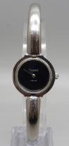 A lady's stainless steel Gucci wristwatch, lacking bezel