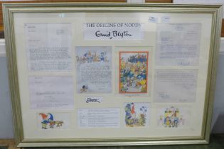 A limited edition print, The Origins of Noddy, Enid Blyton, 468/1000 **PLEASE NOTE THIS LOT IS NOT