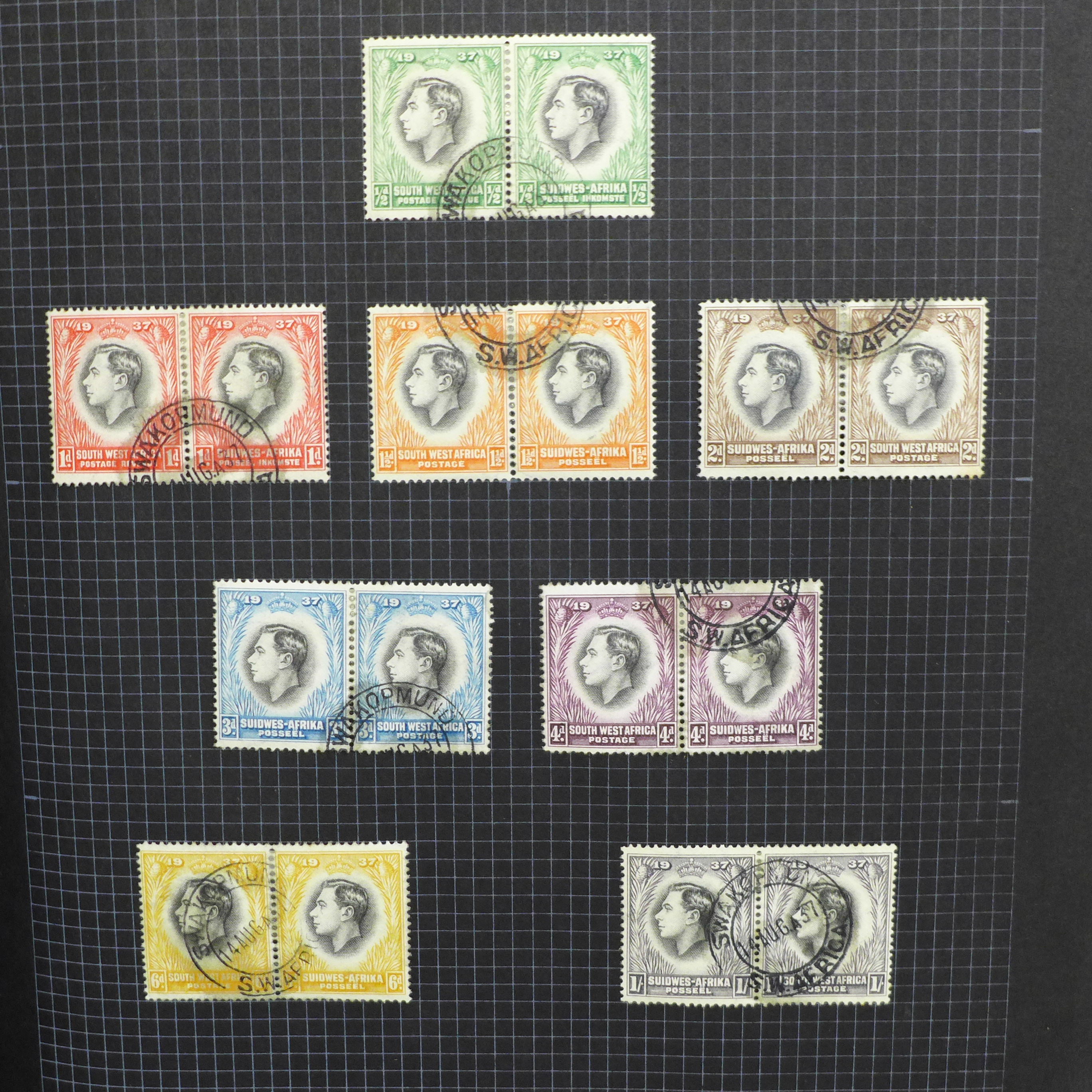 Stamps; Commonwealth Omnibus stamps in two albums with many King George VI Coronation onwards - Image 2 of 7