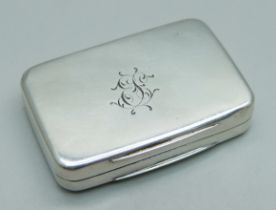 A George III silver vinaigrette with unusual grille, Birmingham 1805, William Boot, 41mm wide