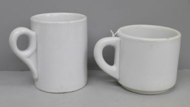 Two German WWII Mess Hall mugs