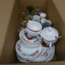 A collection of footed condiments/preserves, Richmond bone china plates, other decorative china