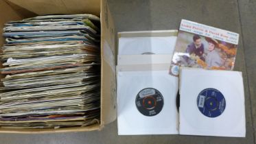 A collection of over 100 7" 45rpm singles, mainly early 1960s