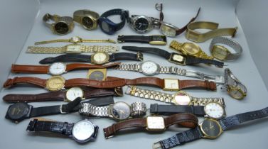 A collection of wristwatches including Rotary, Avia, Lorus, Timex, etc., (26), some a/f