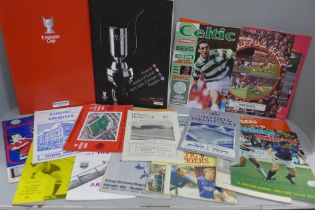 Football memorabilia; twenty programmes for Scotland domestic and representative matches,