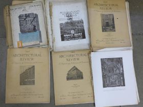 A collection of The Architectural Review magazines, 1930s