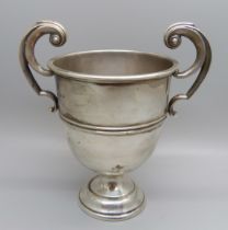 A silver trophy, Birmingham 1925, 117g, height with handles 13.5cm
