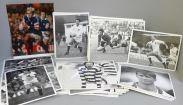 Rugby Union, 100 approx. 8 x 10" and 6 x 8" press photographs, some colour, including England,