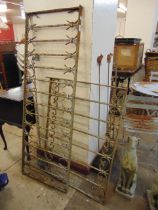 Two French wrought steel railings