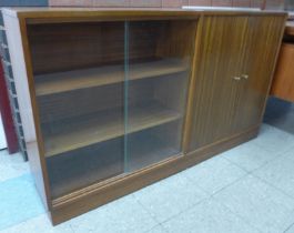 A Morris of Glasgow teak and afromosia bookcase