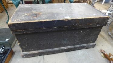 A Victorian painted pine fitted tool chest