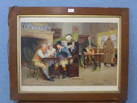 A John A. Lomax lithograph, The Story of The Elopement, framed