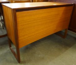 A teak record cabinet