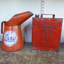 Two vintage Esso fuel cans