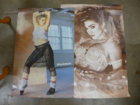 Madonna; large promotional poster for Like A Virgin and one earlier poster