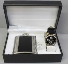 A Ricardo Anucci Collection gentleman's wristwatch, with hip flask