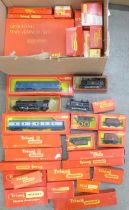 A large collection of Tri-ang Hornby model rail; Operating Mail coach Set, four locos - R50 4-6-2