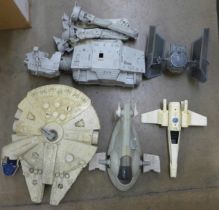 A box of Kenner Star Wars vehicles, a/f **PLEASE NOTE THIS LOT IS NOT ELIGIBLE FOR POSTING AND