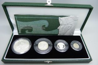 The Royal Mint, 2003 Britannia Collection, silver proof four-coin set