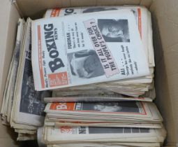 A collection of Boxing News Publications, 1970s and 1980s **PLEASE NOTE THIS LOT IS NOT ELIGIBLE FOR