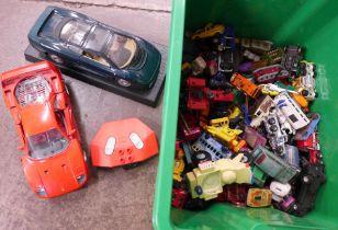A large collection of die-cast model vehicles