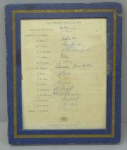 A Rothmans Service to Cricket South Africa Tour of UK 1965 signed souvenir page