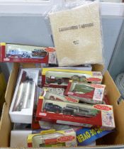 Eleven Atlas Editions model locomotives, seven Days Gone Trackside model vehicles, all boxed with