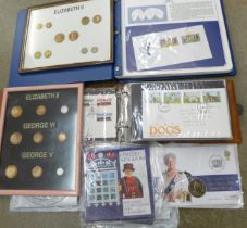 An album of Post Office first day covers, an album of Queen Elizabeth II Silver Jubilee first day