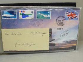 Stamps; an album of Concorde related covers etc., including signed (29 items)