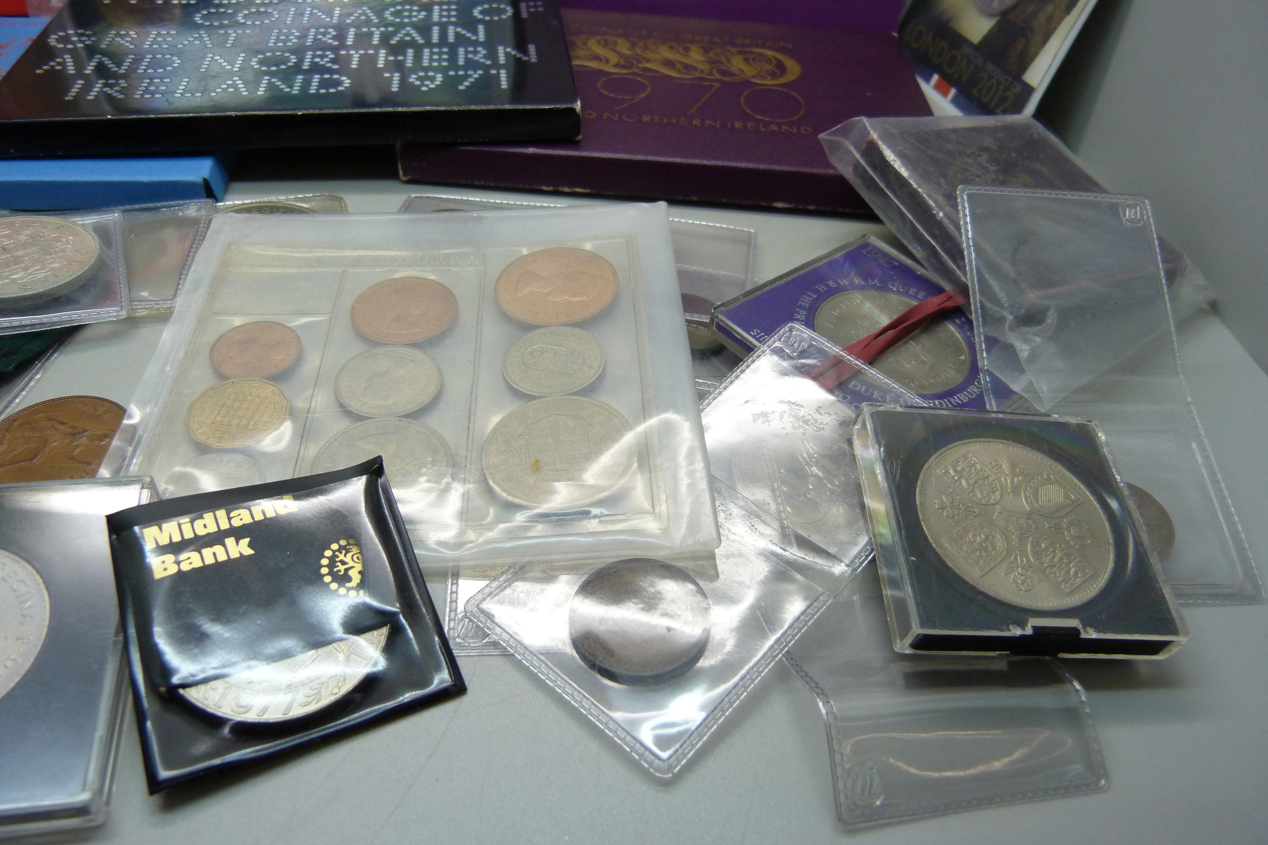 Coins; UK coin sets, commemorative crowns and other coins including 1935 and 1937 crowns - Image 5 of 6