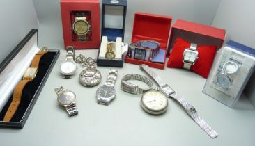 Assorted wristwatches and pocket watches