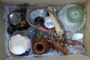 A collection of glass, china, treen, etc. **PLEASE NOTE THIS LOT IS NOT ELIGIBLE FOR POSTING AND