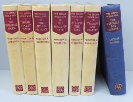 A set of six Winston Churchill books, The Second World War and another book The Struggle For Europe,
