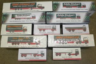 Eleven Atlas Edition Eddie Stobart trucks and lorries, boxed and sealed