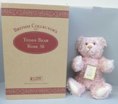 A Steiff Teddy bear, Rose 38 pink bear, with box and certificate
