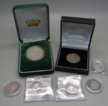 Eight Victorian silver coins, 1874 half-crown, two Gothic florins, 1849 x 2, four one shilling,