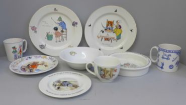 Nursery ware including Spode, Royal Doulton and Wedgwood