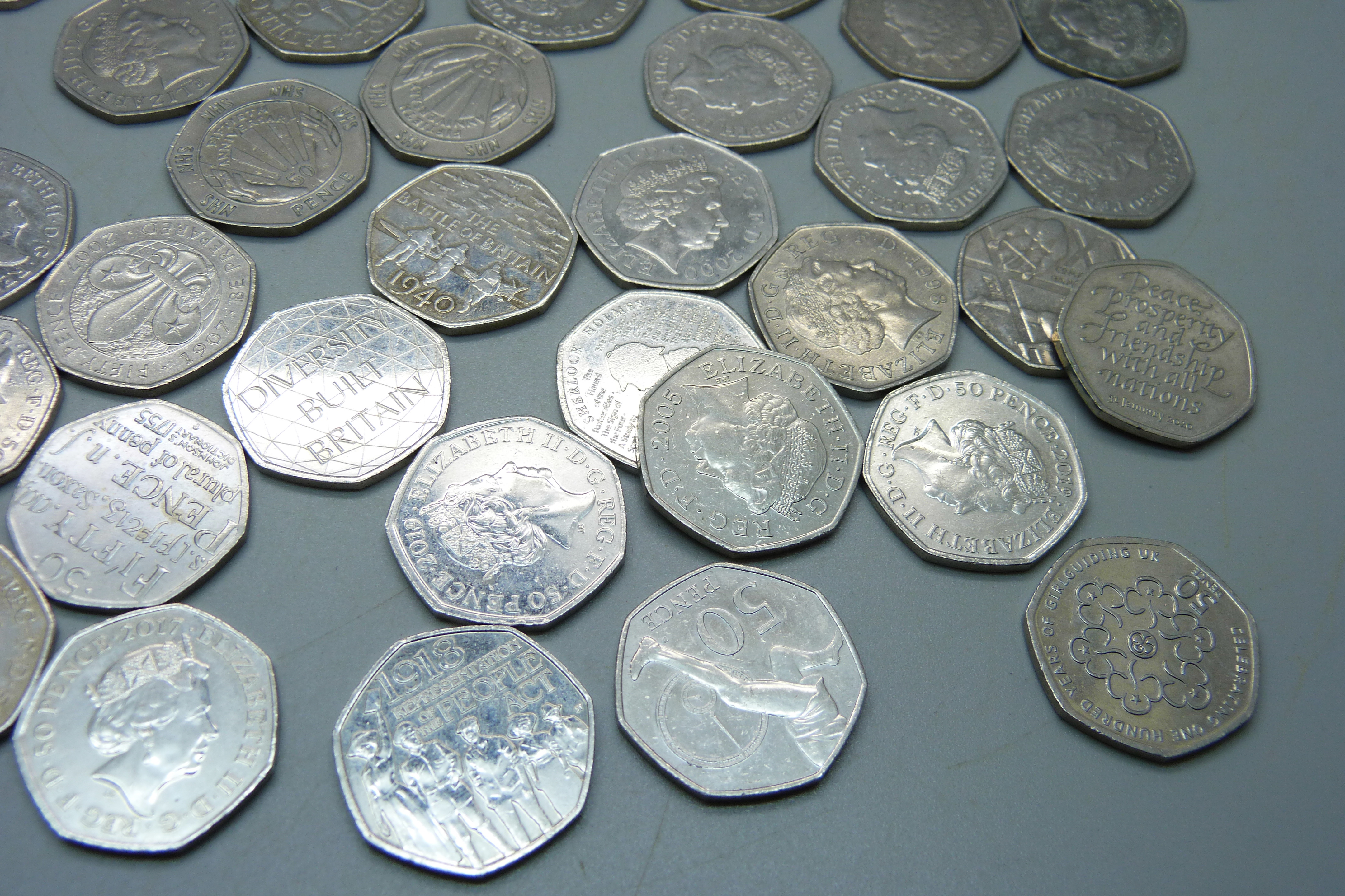 One hundred mixed commemorative 50p coins - Image 4 of 5