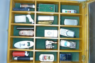 A collection of novelty lighters
