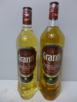 Two bottles of Grant's Scotch Whisky **PLEASE NOTE THIS LOT IS NOT ELIGIBLE FOR POSTING AND