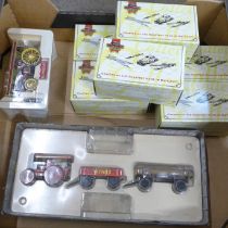 A Corgi boxed Traction Engine set and six boxed Corgi Toys